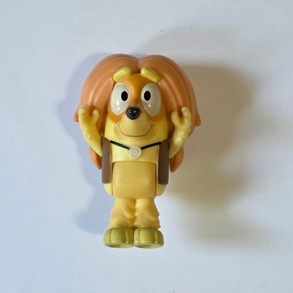 Bluey Family & Friends INDY Afghan Hound Hippie Dog Action Figure Posable 2.5"